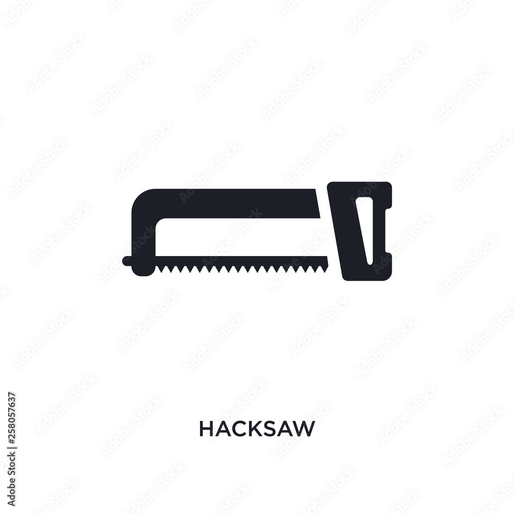 Poster hacksaw isolated icon. simple element illustration from construction concept icons. hacksaw editable