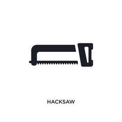hacksaw isolated icon. simple element illustration from construction concept icons. hacksaw editable logo sign symbol design on white background. can be use for web and mobile