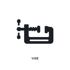 vise isolated icon. simple element illustration from construction concept icons. vise editable logo sign symbol design on white background. can be use for web and mobile
