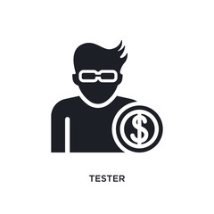 tester isolated icon. simple element illustration from crowdfunding concept icons. tester editable logo sign symbol design on white background. can be use for web and mobile