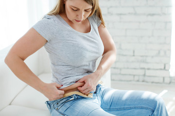 Woman with overweight