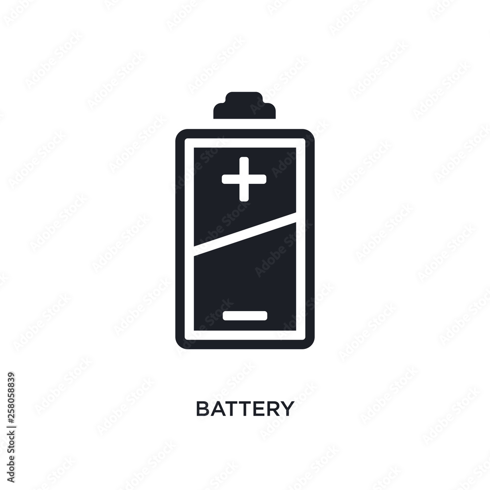 Poster battery isolated icon. simple element illustration from electrian connections concept icons. battery