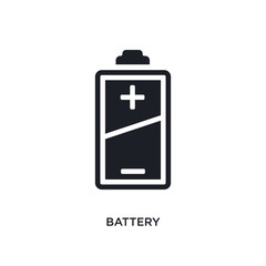 battery isolated icon. simple element illustration from electrian connections concept icons. battery editable logo sign symbol design on white background. can be use for web and mobile