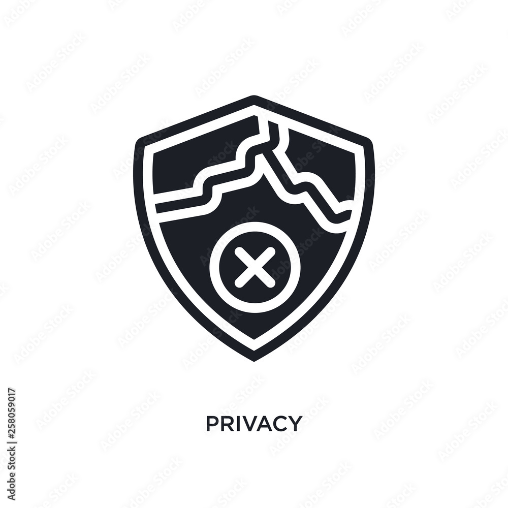 Aufkleber privacy isolated icon. simple element illustration from electrian connections concept icons. privacy