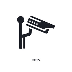 cctv isolated icon. simple element illustration from electrian connections concept icons. cctv editable logo sign symbol design on white background. can be use for web and mobile