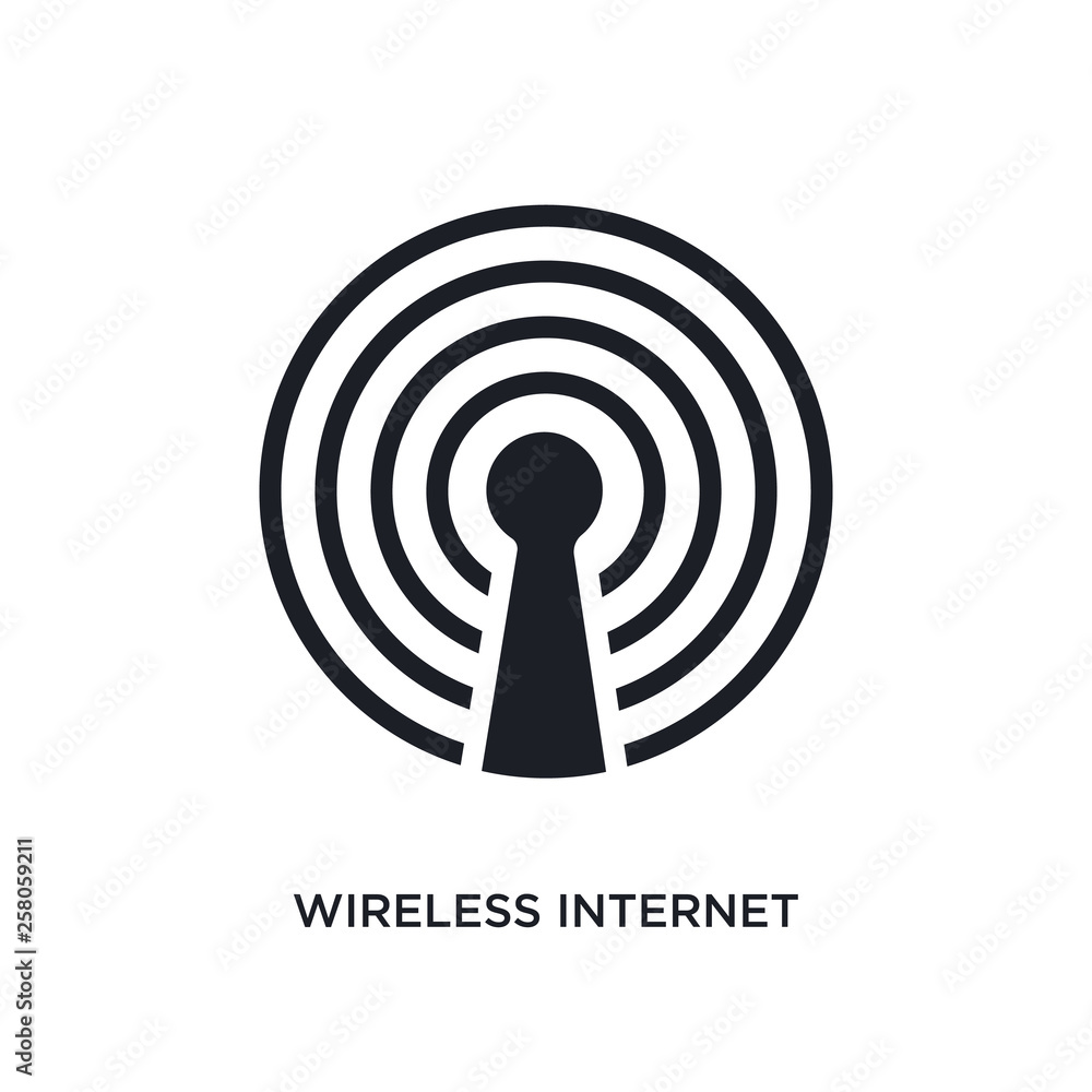 Poster wireless internet isolated icon. simple element illustration from electrian connections concept icon