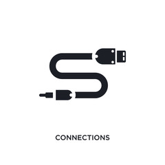 connections isolated icon. simple element illustration from electrian connections concept icons. connections editable logo sign symbol design on white background. can be use for web and mobile