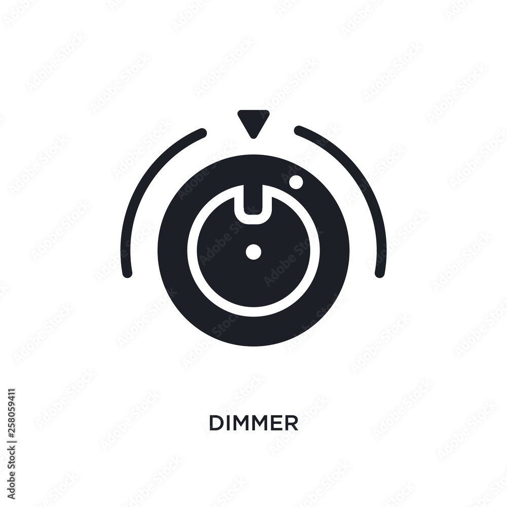 Poster dimmer isolated icon. simple element illustration from electrian connections concept icons. dimmer e