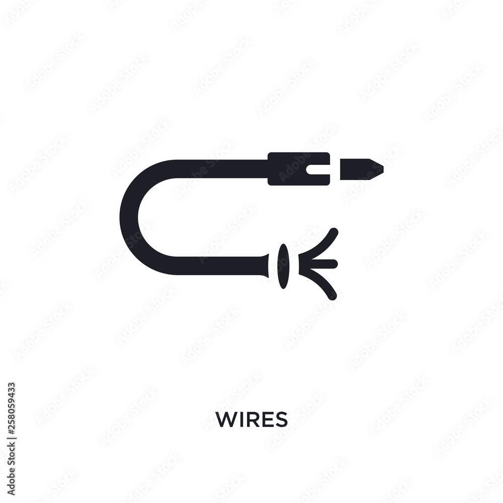 Poster wires isolated icon. simple element illustration from electrian connections concept icons. wires edi