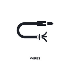 wires isolated icon. simple element illustration from electrian connections concept icons. wires editable logo sign symbol design on white background. can be use for web and mobile