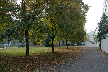 Park in Malesnica residential area, Zagreb, Croatia