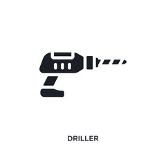 driller isolated icon. simple element illustration from electrian connections concept icons. driller editable logo sign symbol design on white background. can be use for web and mobile