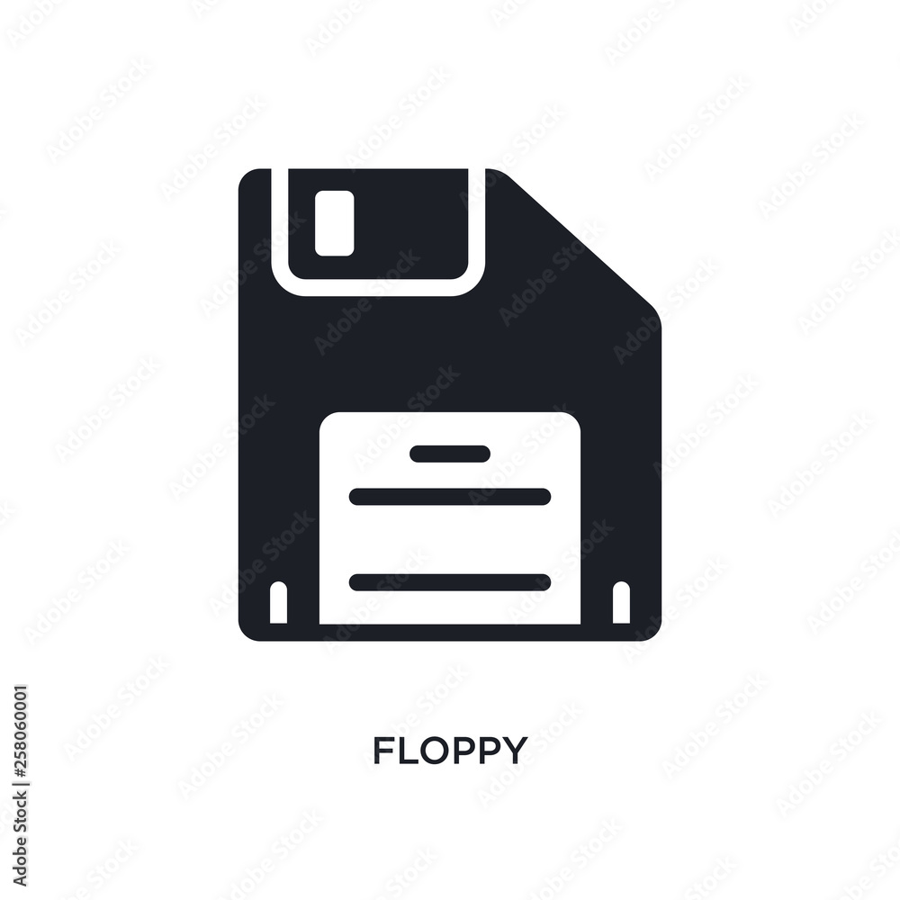Poster floppy isolated icon. simple element illustration from electronic devices concept icons. floppy edit