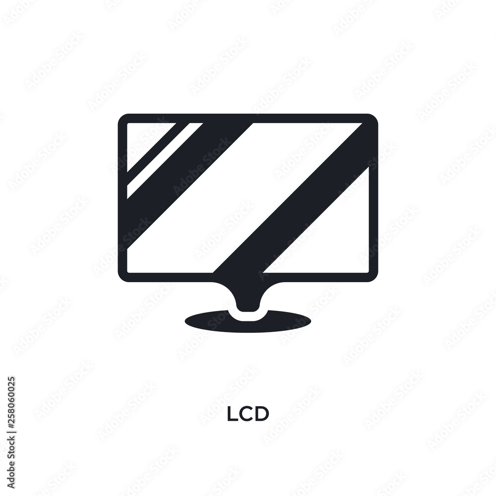 Poster lcd isolated icon. simple element illustration from electronic devices concept icons. lcd editable l
