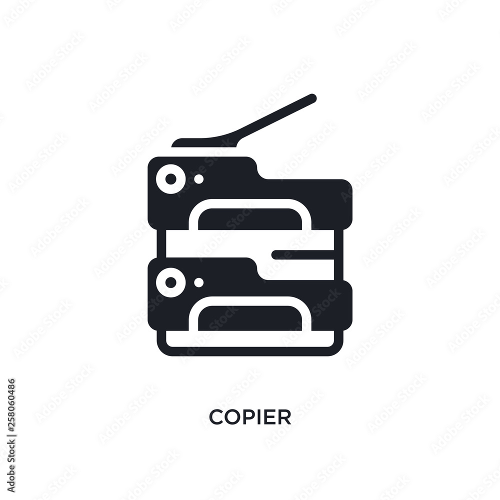Poster copier isolated icon. simple element illustration from electronic devices concept icons. copier edit