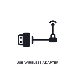 usb wireless adapter isolated icon. simple element illustration from electronic devices concept icons. usb wireless adapter editable logo sign symbol design on white background. can be use for web