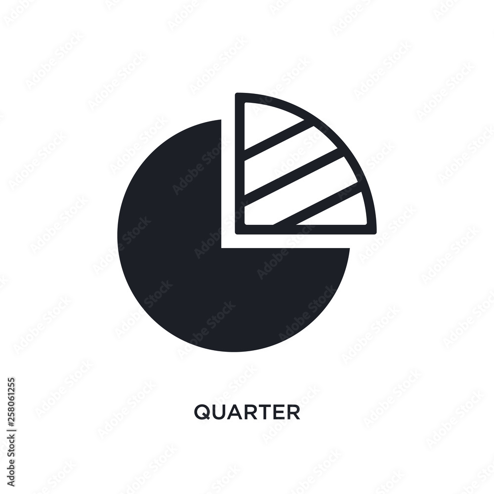 Poster quarter isolated icon. simple element illustration from electronic stuff fill concept icons. quarter