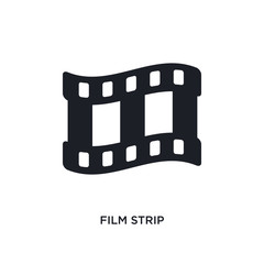 Fototapeta premium film strip isolated icon. simple element illustration from electronic stuff fill concept icons. film strip editable logo sign symbol design on white background. can be use for web and mobile