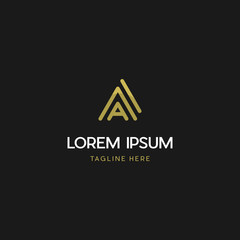 Modern and unique letter A initials logo design, Abstract letter A modern logo icon design concept. 