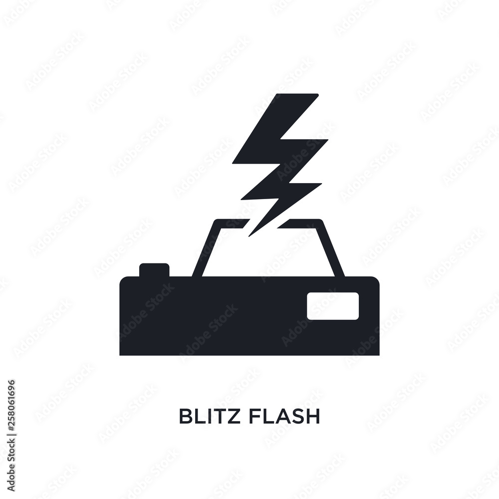 Poster blitz flash isolated icon. simple element illustration from electronic stuff fill concept icons. bli