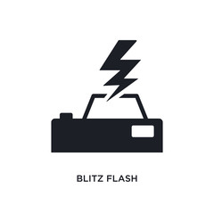 blitz flash isolated icon. simple element illustration from electronic stuff fill concept icons. blitz flash editable logo sign symbol design on white background. can be use for web and mobile