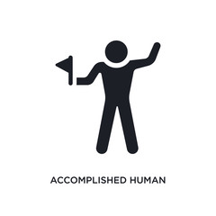 accomplished human isolated icon. simple element illustration from feelings concept icons. accomplished human editable logo sign symbol design on white background. can be use for web and mobile