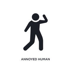 annoyed human isolated icon. simple element illustration from feelings concept icons. annoyed human editable logo sign symbol design on white background. can be use for web and mobile