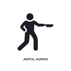awful human isolated icon. simple element illustration from feelings concept icons. awful human editable logo sign symbol design on white background. can be use for web and mobile