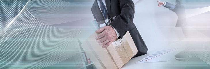 Concept of job loss. panoramic banner