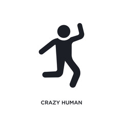 Fototapeta na wymiar crazy human isolated icon. simple element illustration from feelings concept icons. crazy human editable logo sign symbol design on white background. can be use for web and mobile
