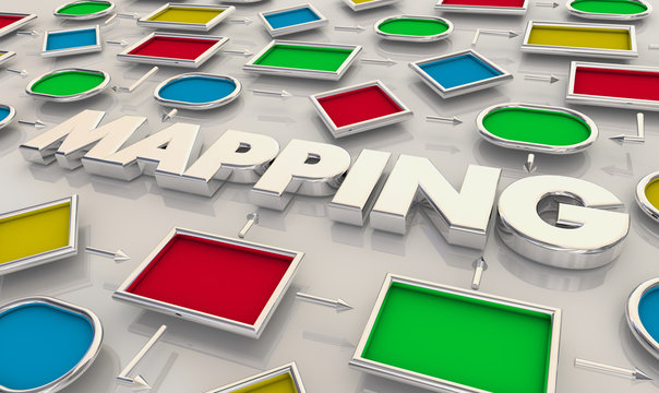 Mapping Processes Business Steps Stages Tasks 3d Illustration