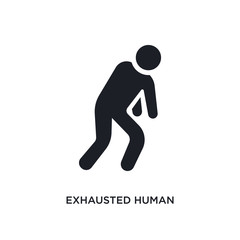 exhausted human isolated icon. simple element illustration from feelings concept icons. exhausted human editable logo sign symbol design on white background. can be use for web and mobile