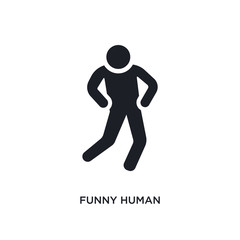 funny human isolated icon. simple element illustration from feelings concept icons. funny human editable logo sign symbol design on white background. can be use for web and mobile