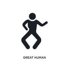 great human isolated icon. simple element illustration from feelings concept icons. great human editable logo sign symbol design on white background. can be use for web and mobile