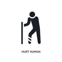 hurt human isolated icon. simple element illustration from feelings concept icons. hurt human editable logo sign symbol design on white background. can be use for web and mobile