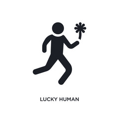 lucky human isolated icon. simple element illustration from feelings concept icons. lucky human editable logo sign symbol design on white background. can be use for web and mobile