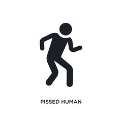 Fototapeta na wymiar pissed human isolated icon. simple element illustration from feelings concept icons. pissed human editable logo sign symbol design on white background. can be use for web and mobile