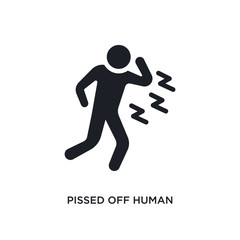 Obraz premium pissed off human isolated icon. simple element illustration from feelings concept icons. pissed off human editable logo sign symbol design on white background. can be use for web and mobile