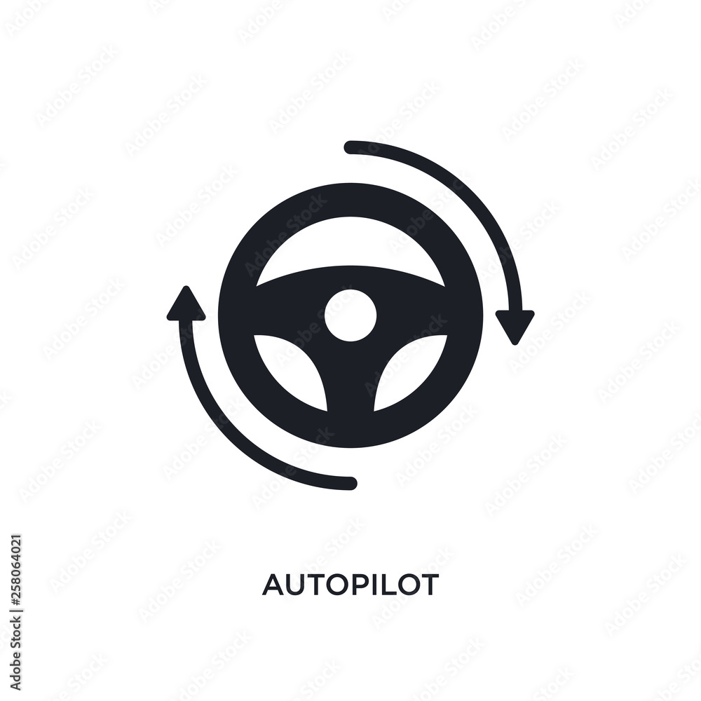 Poster autopilot isolated icon. simple element illustration from general-1 concept icons. autopilot editabl