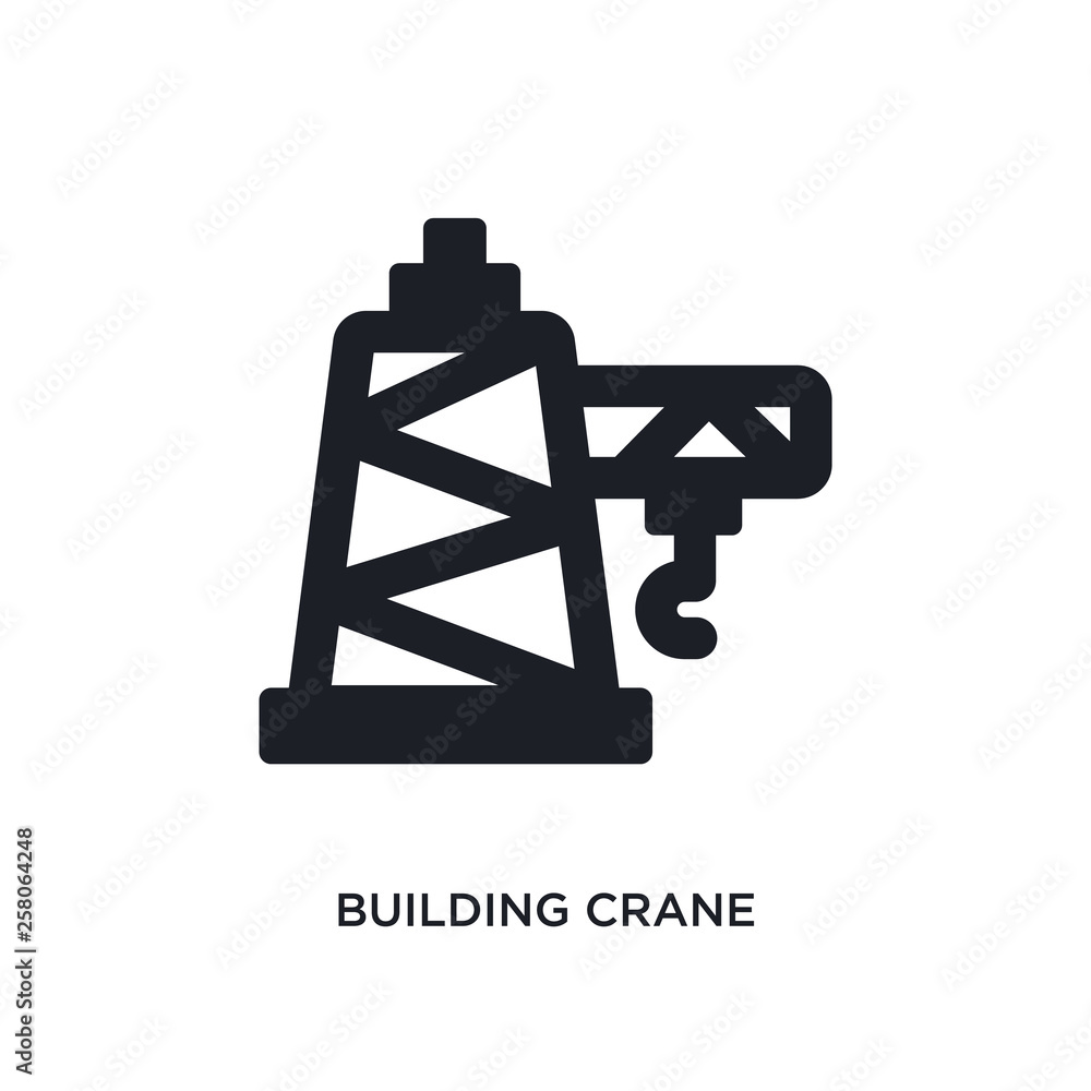 Poster building crane isolated icon. simple element illustration from general-1 concept icons. building cra