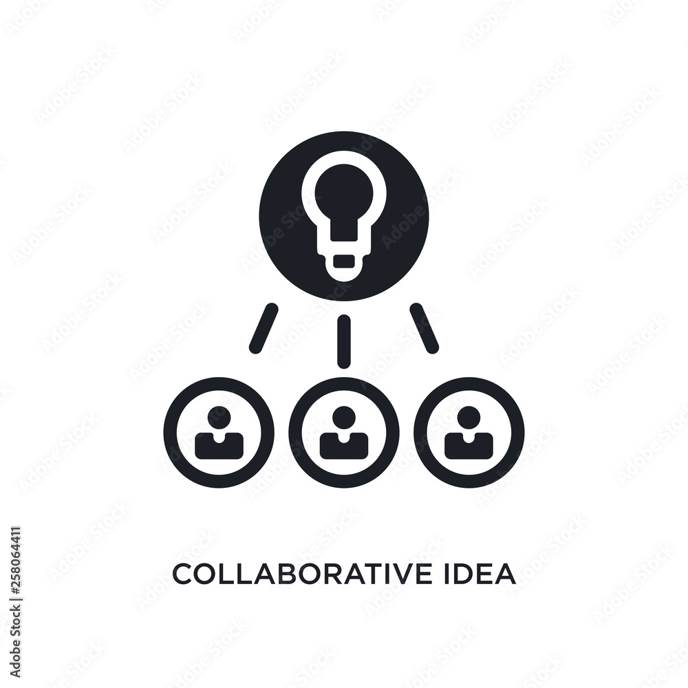 Poster collaborative idea isolated icon. simple element illustration from general-1 concept icons. collabor