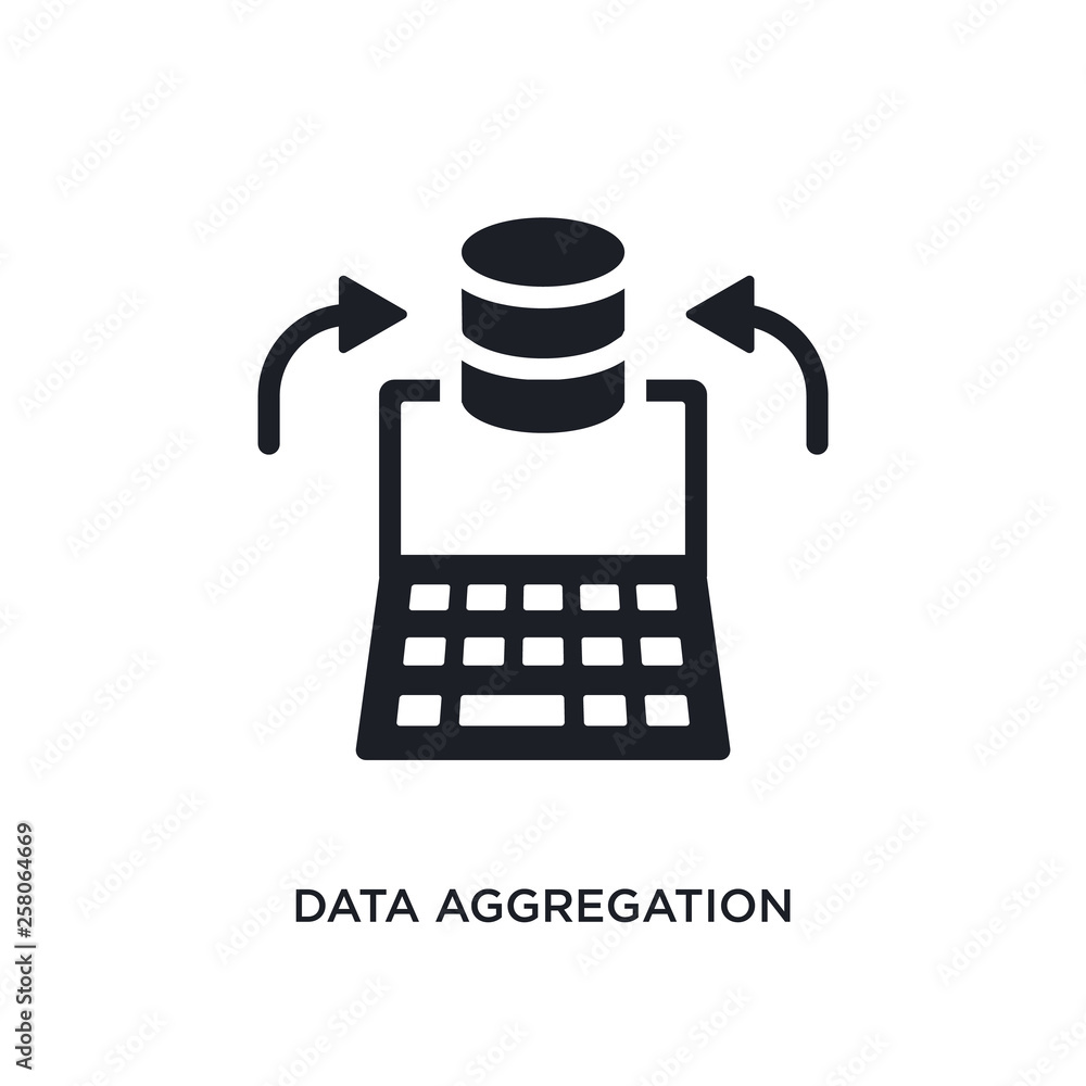 Poster data aggregation isolated icon. simple element illustration from general-1 concept icons. data aggre