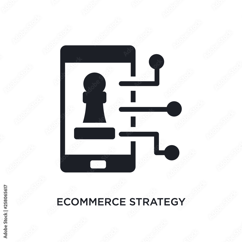 Poster ecommerce strategy isolated icon. simple element illustration from general-1 concept icons. ecommerc