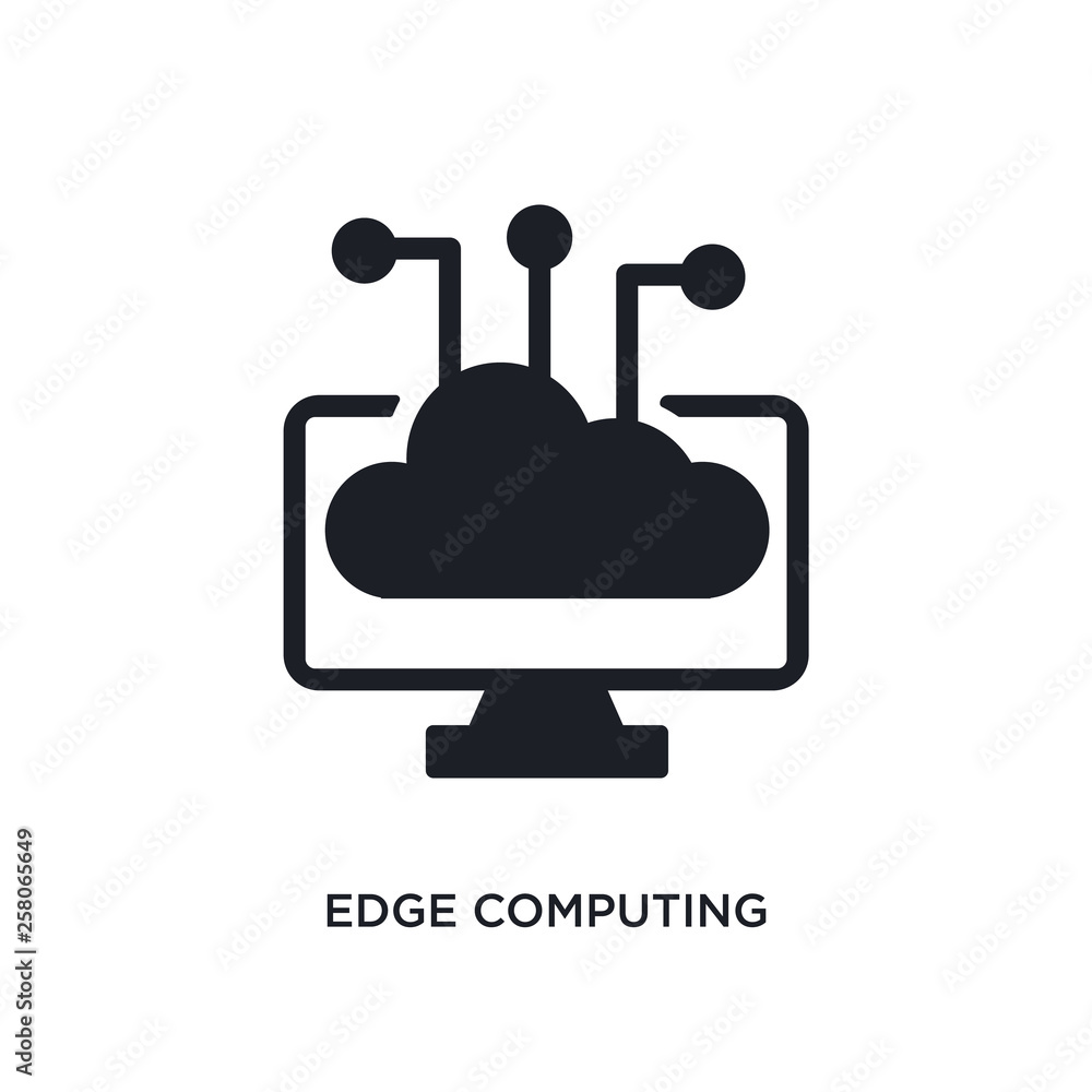 Poster edge computing isolated icon. simple element illustration from general-1 concept icons. edge computi
