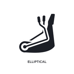 elliptical isolated icon. simple element illustration from gym equipment concept icons. elliptical editable logo sign symbol design on white background. can be use for web and mobile