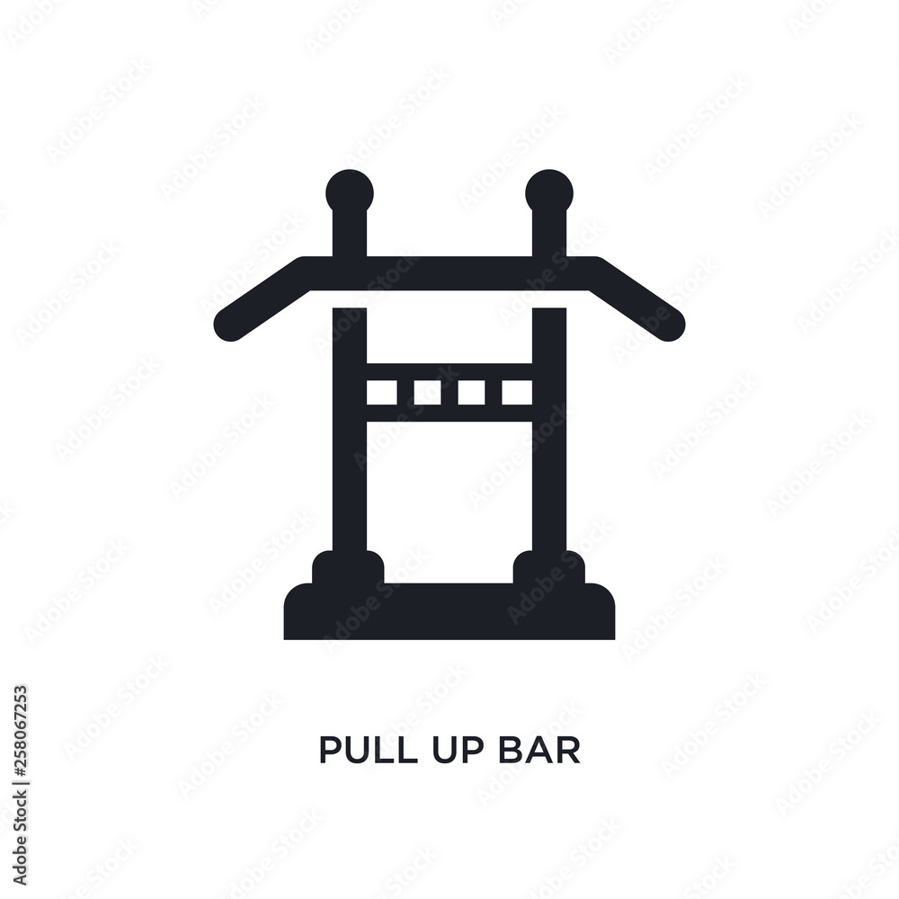 Poster pull up bar isolated icon. simple element illustration from gym equipment concept icons. pull up bar
