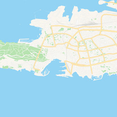 Split , Croatia printable map