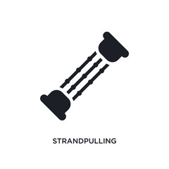 strandpulling isolated icon. simple element illustration from gym and fitness concept icons. strandpulling editable logo sign symbol design on white background. can be use for web and mobile