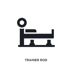 trainer rod isolated icon. simple element illustration from gym and fitness concept icons. trainer rod editable logo sign symbol design on white background. can be use for web and mobile