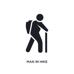 man in hike isolated icon. simple element illustration from humans concept icons. man in hike editable logo sign symbol design on white background. can be use for web and mobile